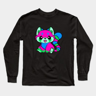 Polysexual Pride Red Panda Long Sleeve T-Shirt